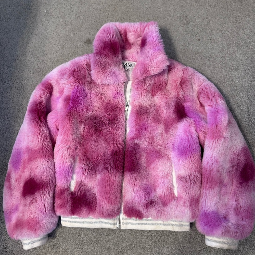MIA New York Pink Faux Fur Jacket - used
